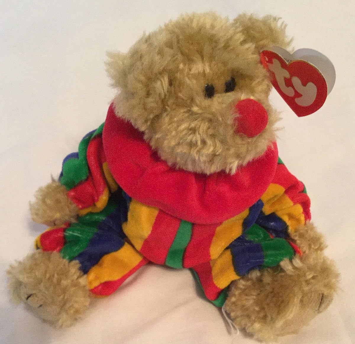 TY Attic Treasures PICCADILLY Clown Jointed 8" Bear