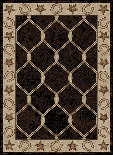 Mayberry Rug HS6483 8X10 Midnight Trail - Alfombra negra