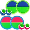 Toss and Catch Ball Set for Kids Age 3 4 5 6 7 8 Catch Game Toys, Outdoor Playground Ball Game Set, Outside Toys Backyard Catch Ball Set with 4 Rackets, 4 Balls, 2 Bags