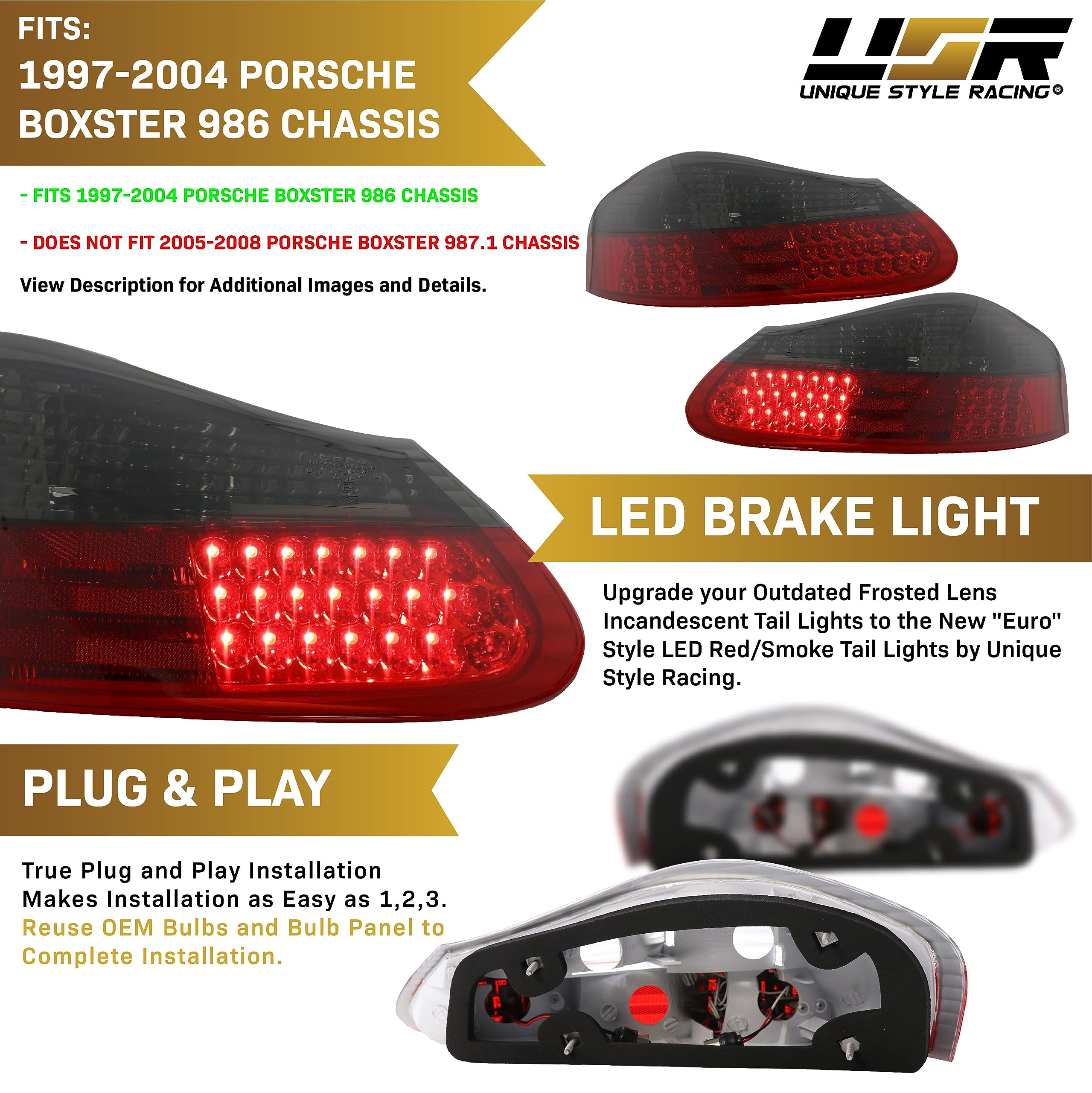 Amazon | DEPO 986 LEDテールライト - (アップグレード) リアスモーク