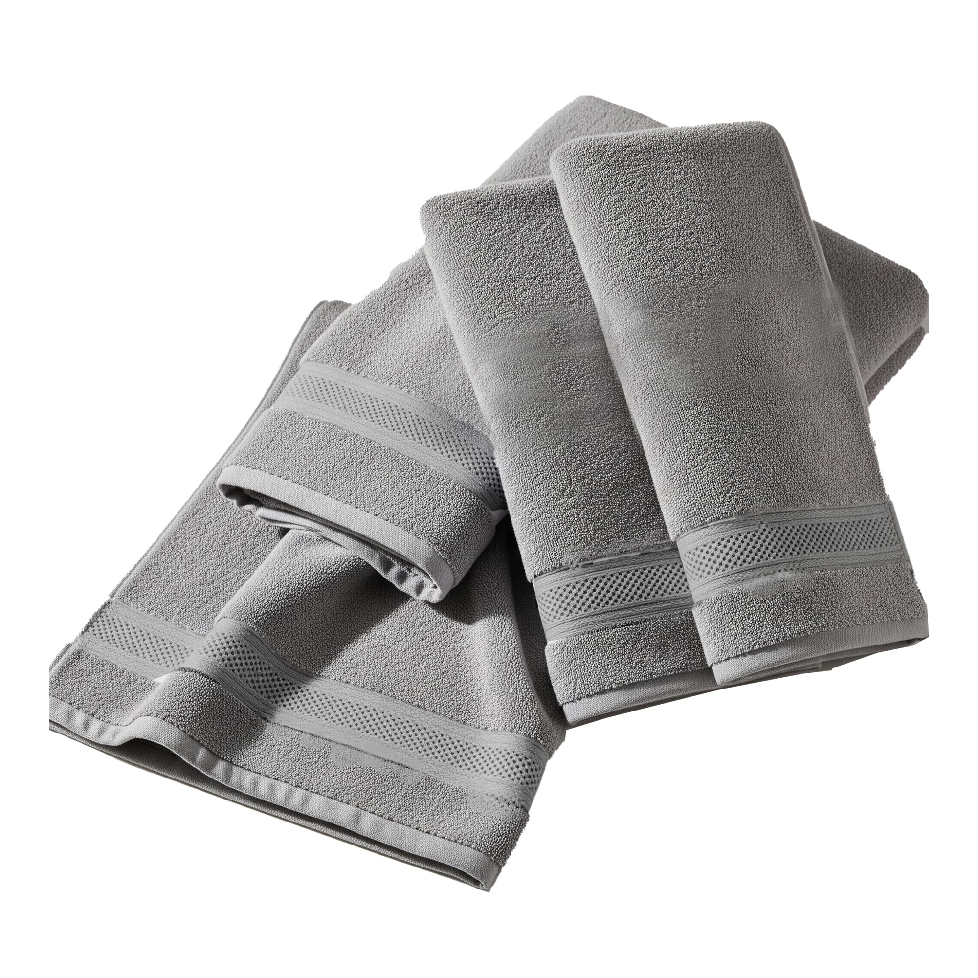 HOUSEGADS Premium Hand Towels For Bathroom & Kitchen 100% Egyptian Cotton 550 GSM Super Soft & Absorbent, Quick Dry, Hotel & Spa Quality Thick Hand Towels (50 X 80 CM) (2, Grey)