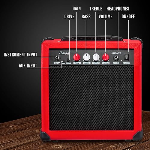 Miniatura 61 de LyxPro Amplificador de guitarra eléctrica de 60 vatios Combo de estudio de estado sólido y amplificador de escenario con altavoz de 10 pulgadas