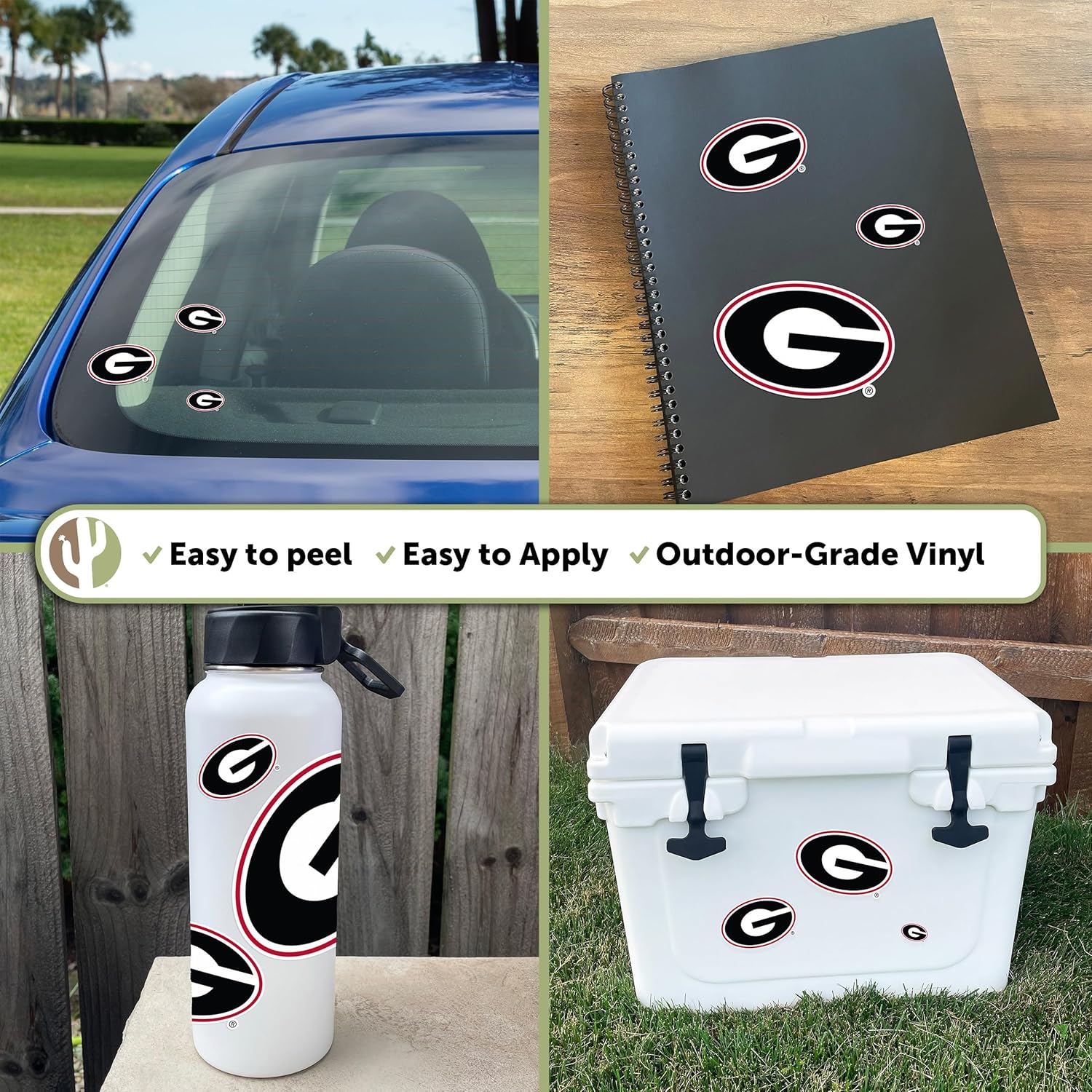 Desert Cactus University of Georgia Stickers Bulldogs UGA Dawgs Vinyl Decals Laptop Water Bottle Car Scrapbook Sheet T3 (Type 3-1) - Image 6