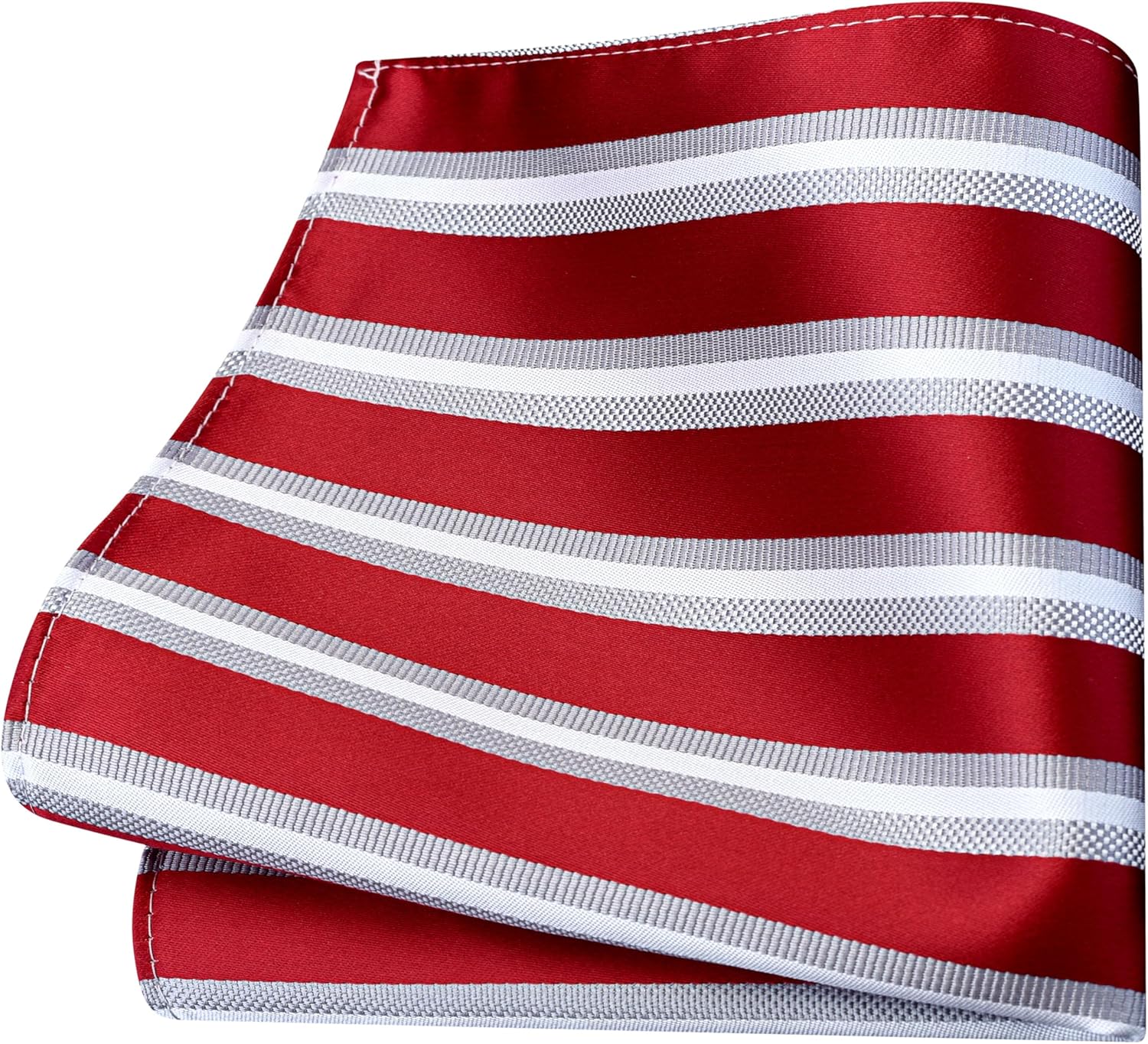 GUSLESON 3.15"(8cm) Mens Stripe Tie and Lapel Pin Necktie Hankerchief Cufflinks Set for Men - Image 3