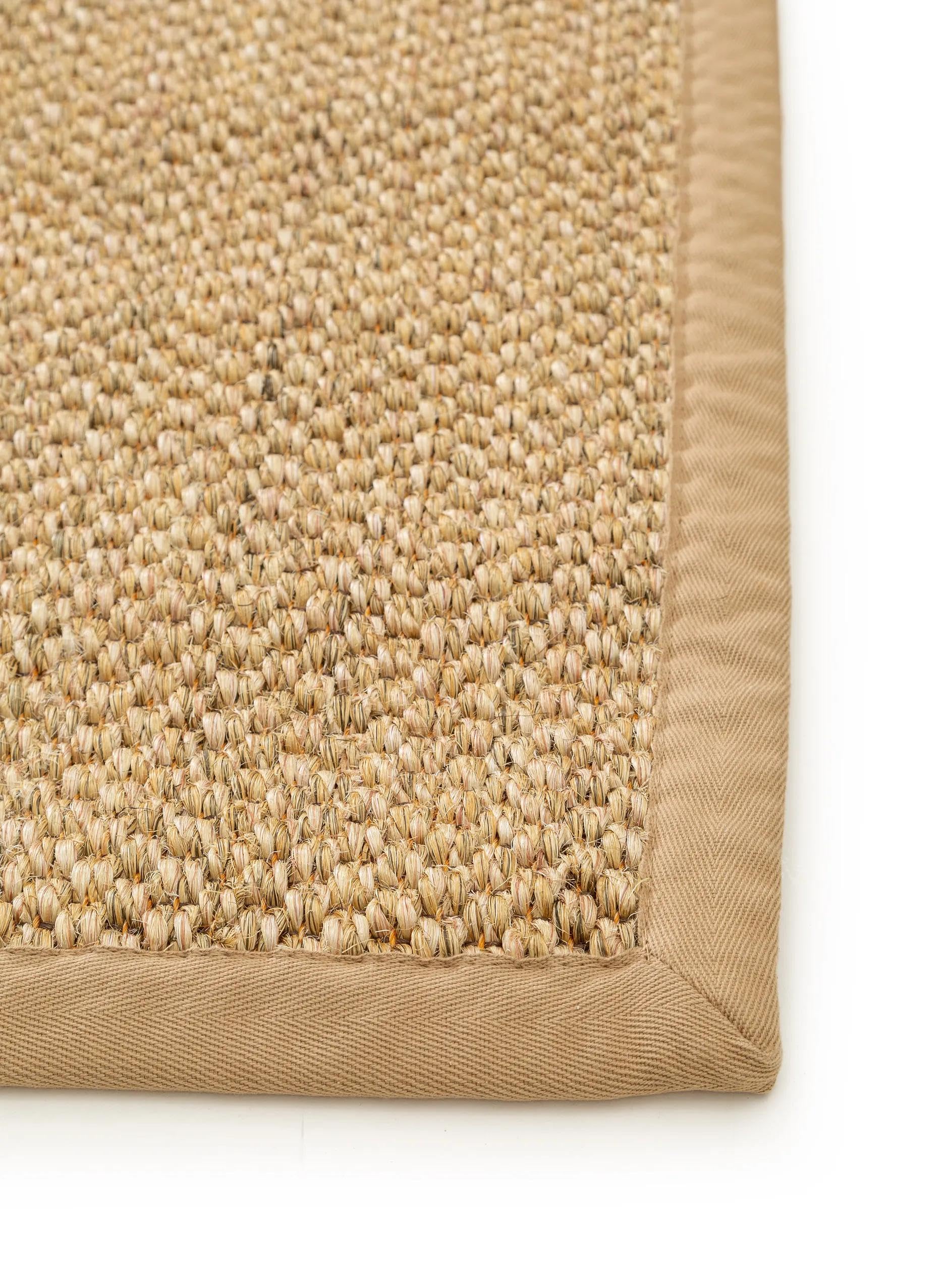 benuta Alfombra de sisal Pure Greta – 100% sisal – Rectangular & en estilo: cenefa, liso, Natural Living, Scandi Living – Fácil de limpiar para salón, dormitorio, crema, 200 x 300 cm