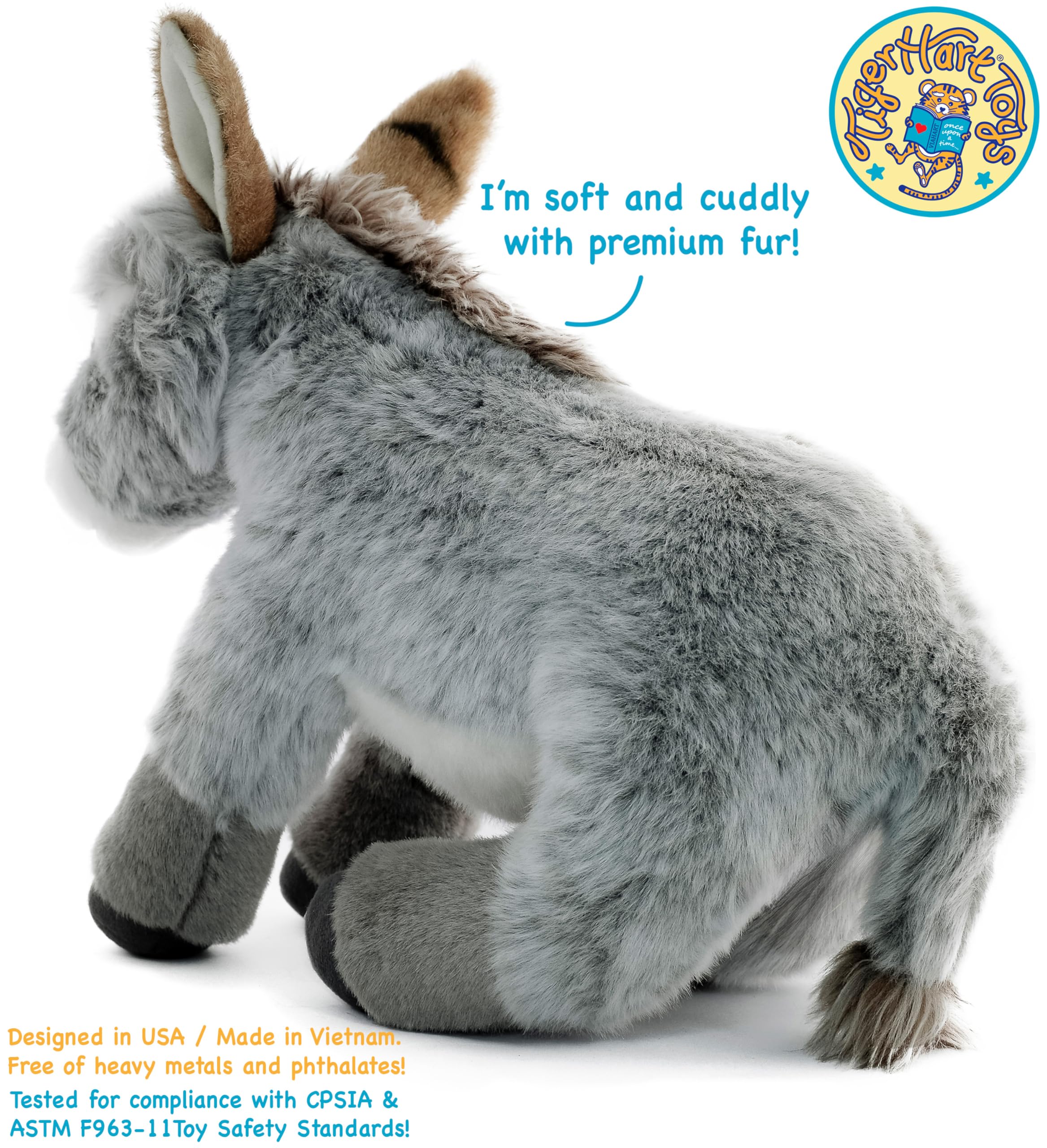 Amazon.com: TigerHart Darlene The Donkey - 15 Inch Stuffed Animal