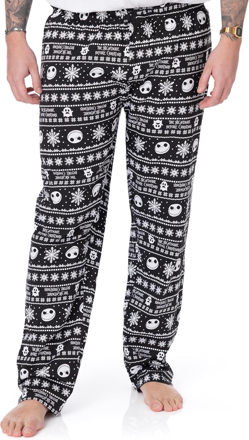 Disney The Nightmare Before Christmas Loungepants For Adults | Sally OR Jack Skellington Pajama Trousers PJ Bottoms