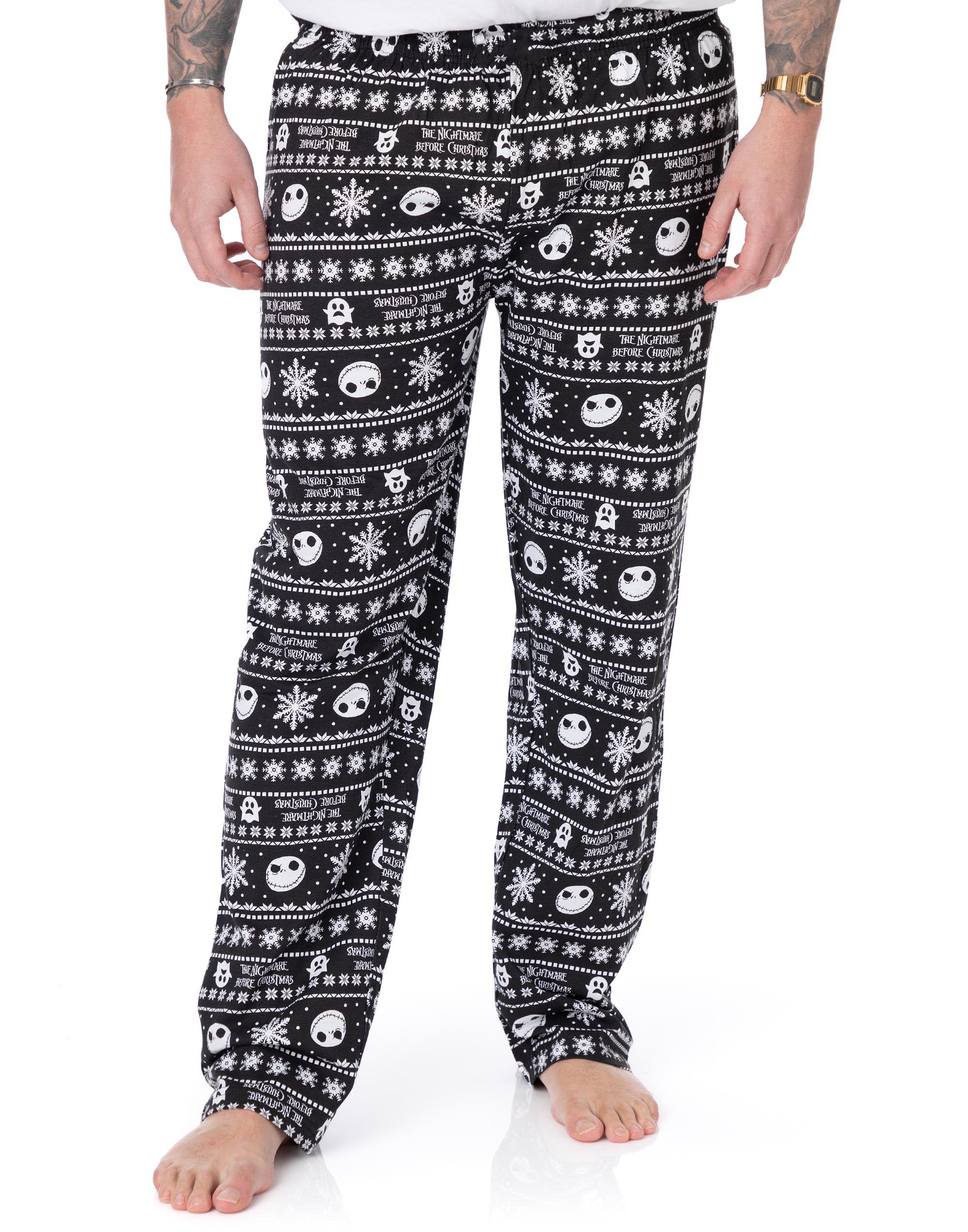 The Nightmare Before Christmas Loungepants For Adults | Sally OR Jack Skellington Pajama Trousers PJ Bottoms