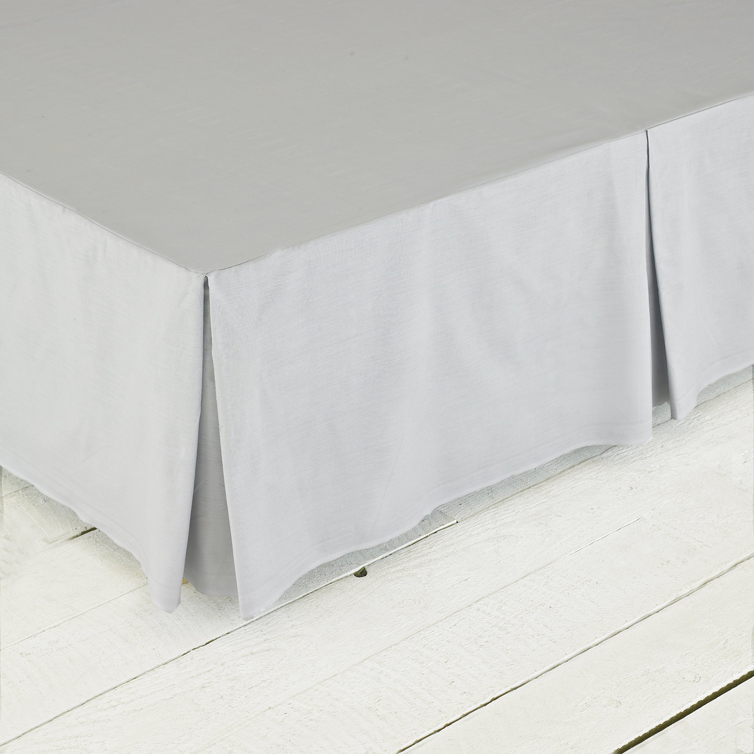 Easy Care Percale Base Valance Sheet (Silver Grey, King)