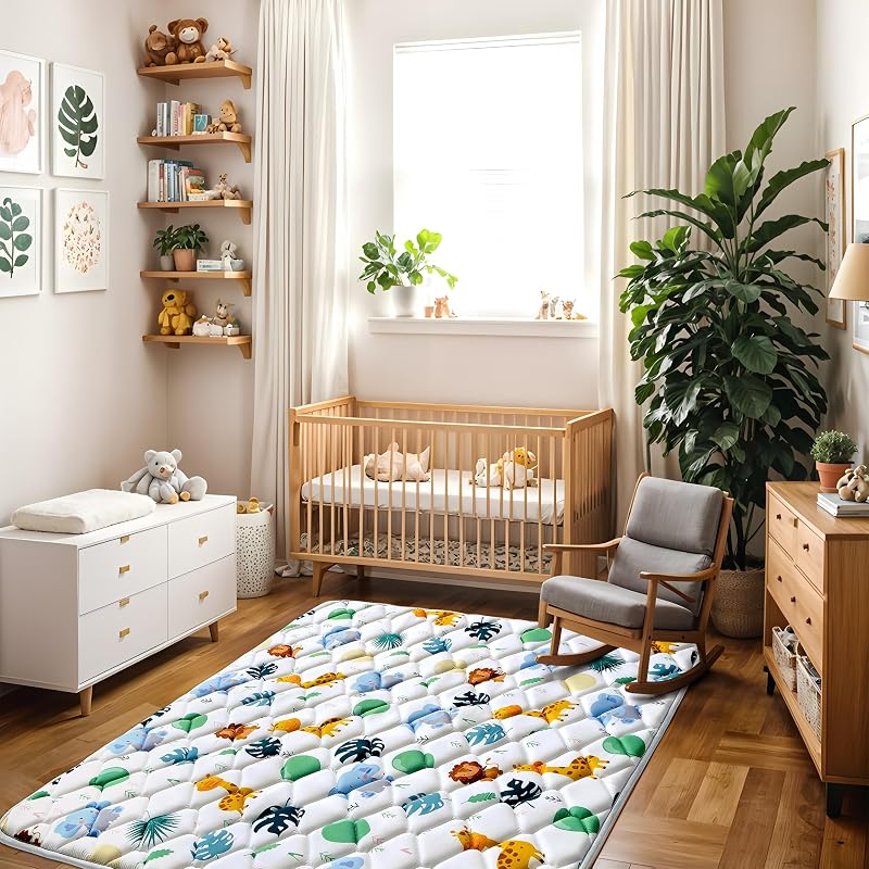 YBIKE Összehajtható Játszószőnyeg 180x150cm Csúszásmentes Puha Baba Crawling Mat