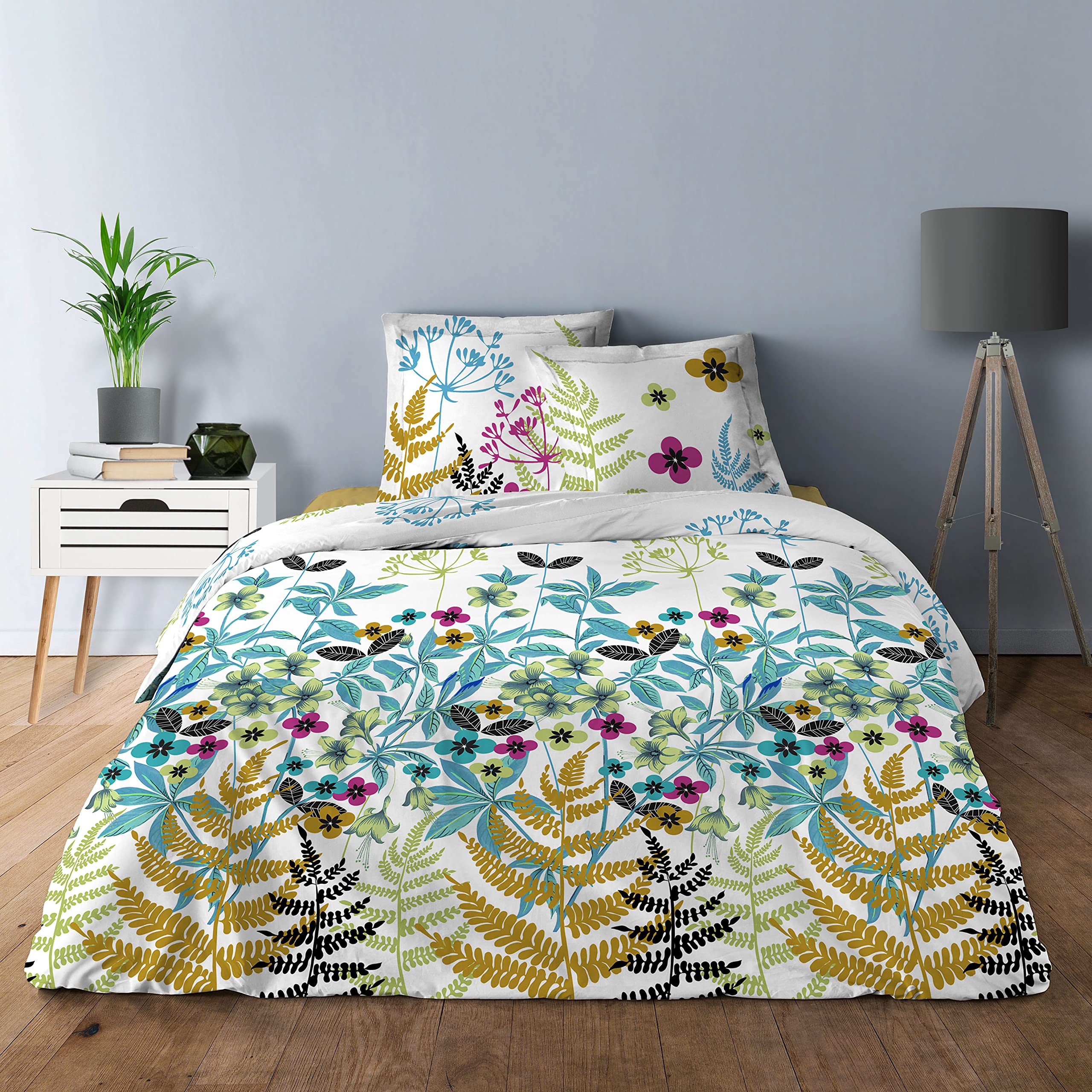 Douceur de nuits 1700/HC3bucole 100% Cotton Duvet Cover 57 Thread Count