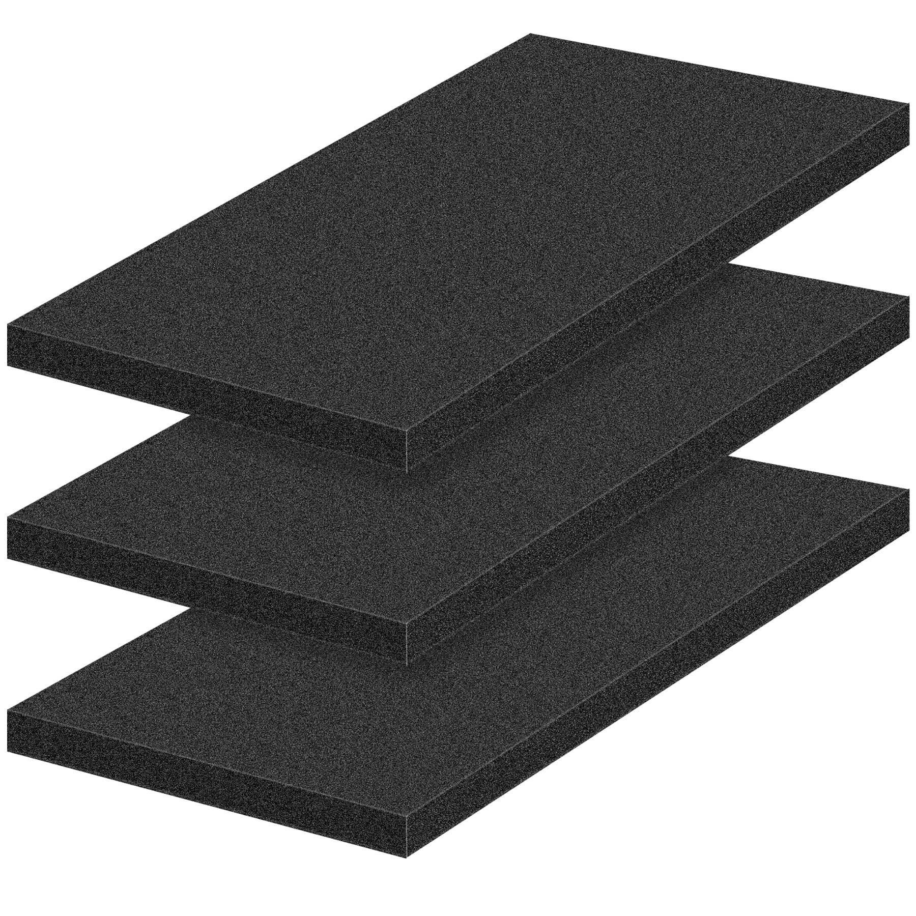 MYFAMIREA 3 PCS Polyurethane Foam Sheets 18" L x 12" W x 1" T Packing Foam Inserts Cuttable Craft Foams Cushion Foams High Density Foam Pads for Case,