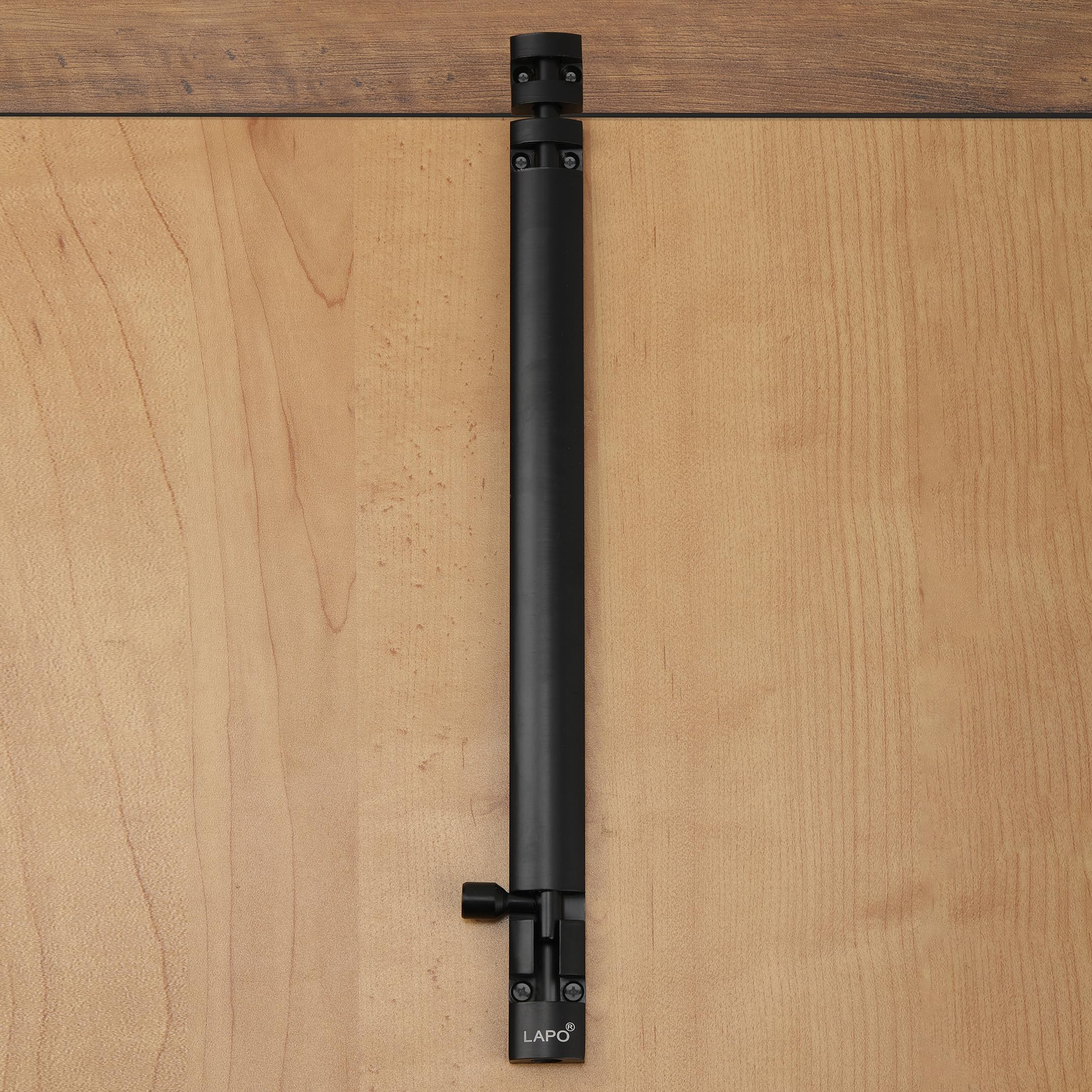 Lapo 4 Pack Heavy Duty 12 Inch Aluminium Tower Bolt For Wooden And Pvc Door/Door Latch/Kundi/Chitakni/Door Latch For Main Door/Windows Tower Bolt/Door Lock Latch For Main Door(Black Finish, Pack Of 4)
