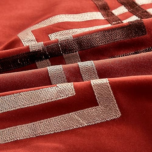 Vista 81 de Chezmoi Collection Arden - Juego de edredón moderno de 7 piezas con diseño de rayas plisadas bordadas en zigzag