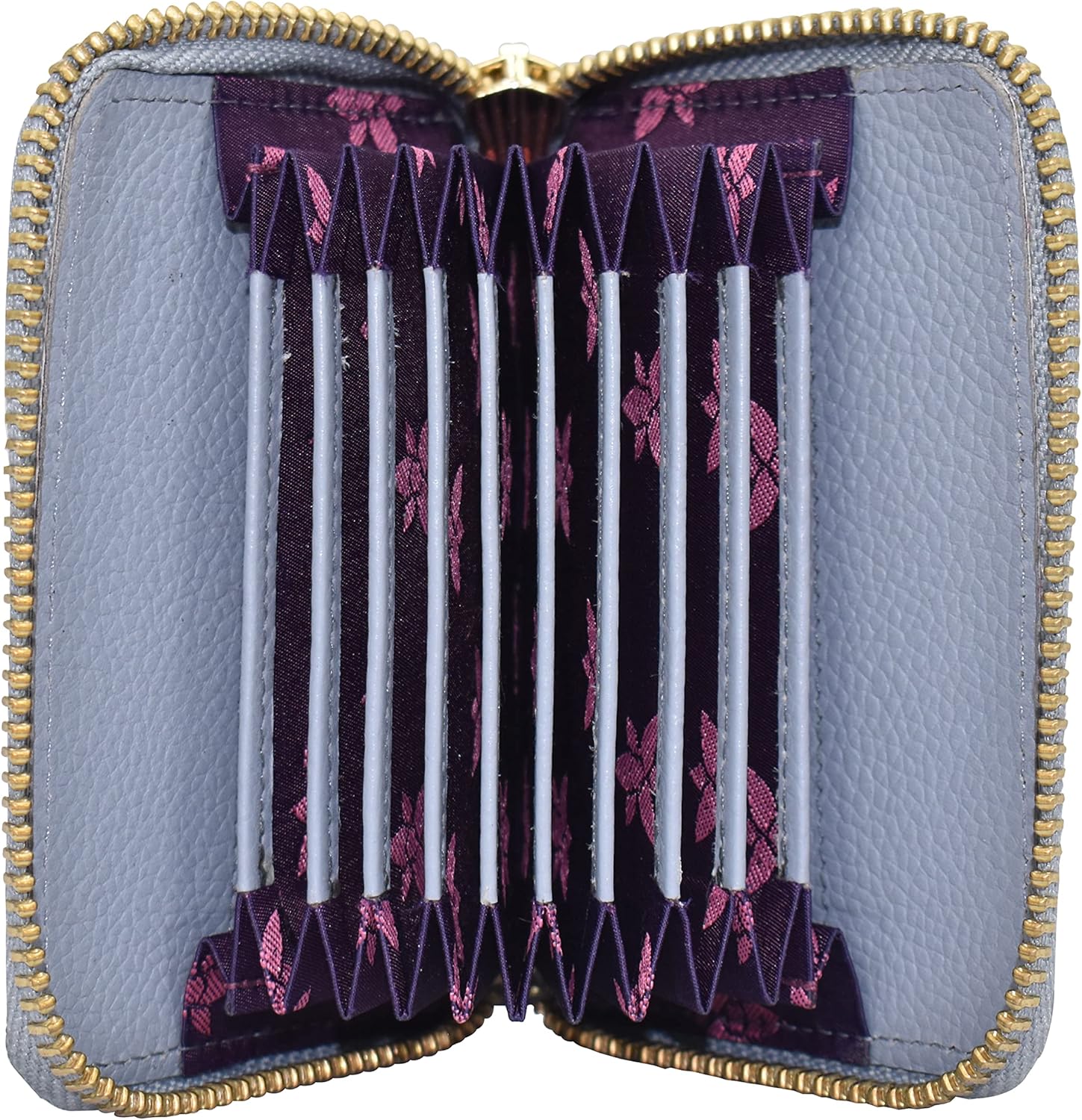 Anuschka Women’s Hand Painted Genuine Leather Accordion Style Credit & Business Card Holder - Desert Garden
