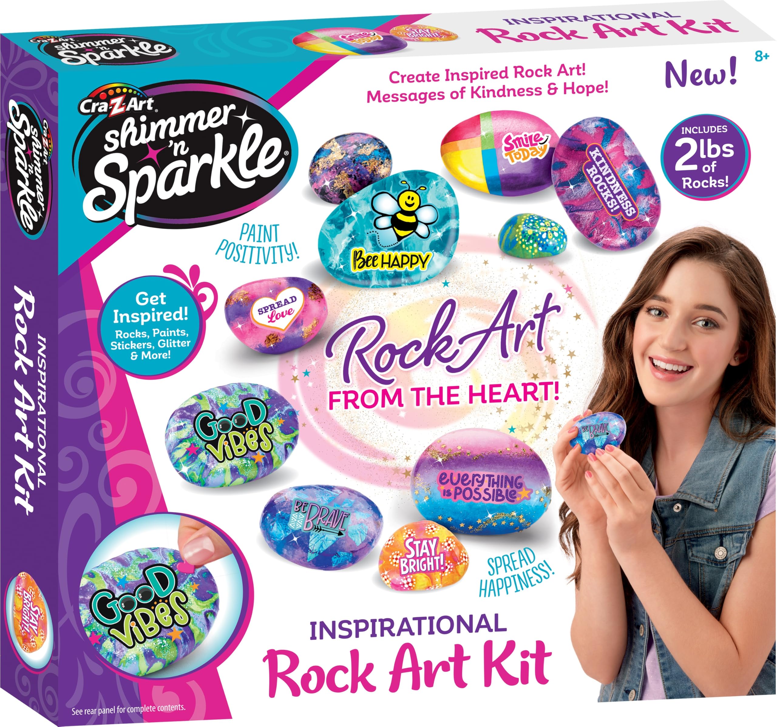 Photo Rock アート作品　セット Amazon.com: Shimmer 'n Sparkle Inspirational Rock Art Activity Kit