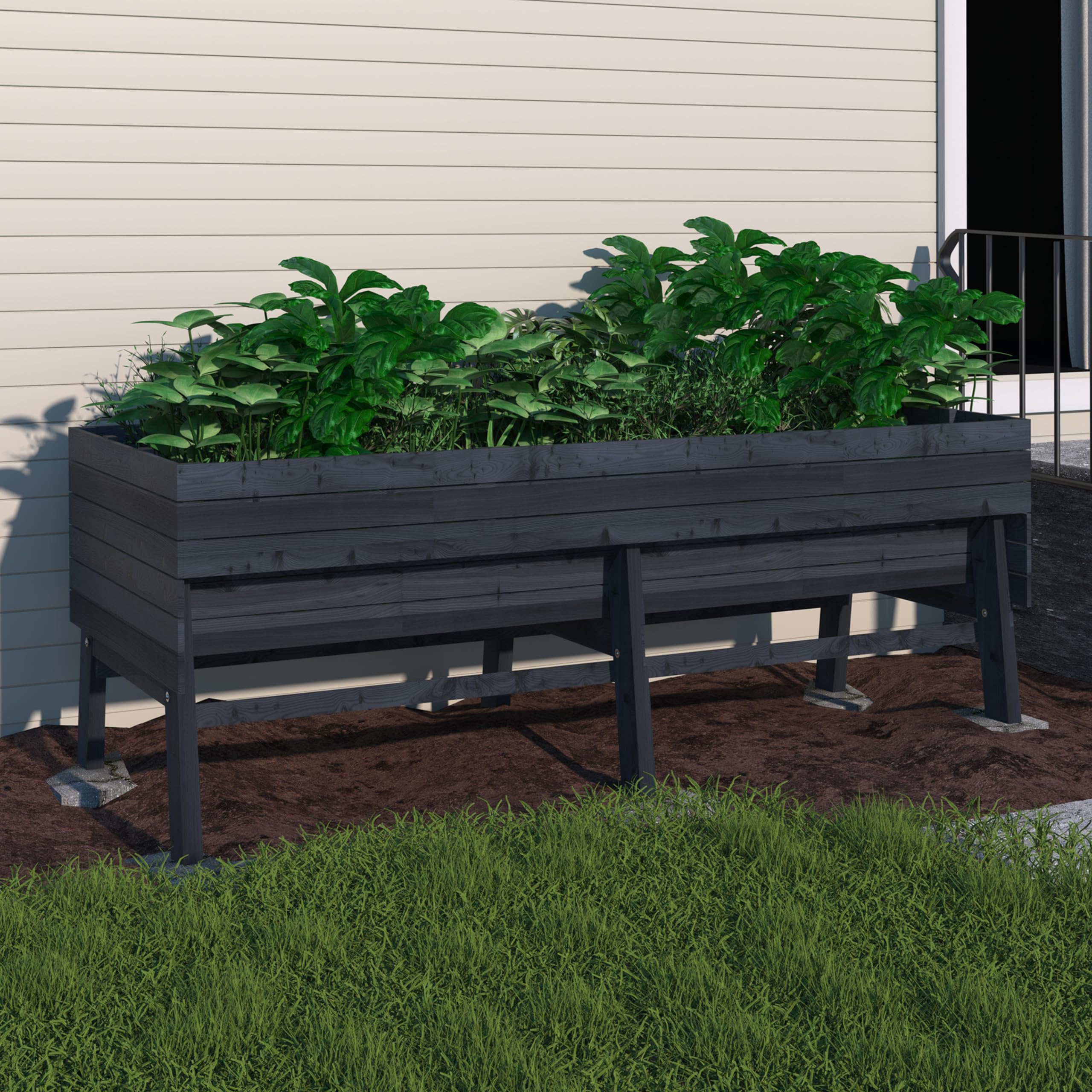 Amazon.com: MUPATER 6x3x2FT Cedar Raised Garden Bed for Outdoor