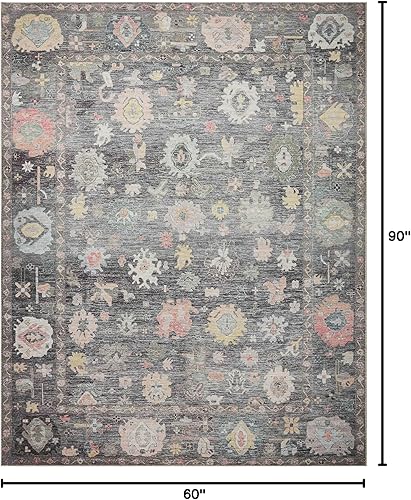 Vista 106 de Loloi II Elysium - Alfombra de pasillo color plata/multi de 2'-6" x 7'-6" Plateado y multicolor,Carbón / Multi,Mezclilla/Multi,Grafito/Multi,Multi