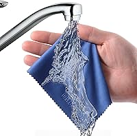 Vista 5 de Wisdompro Paquete de 8 paños de limpieza de microfibra de 6 x 7 pulgadas para lente de cámara, lentes, teléfono, iPhone, iPad, tableta, laptop, TV