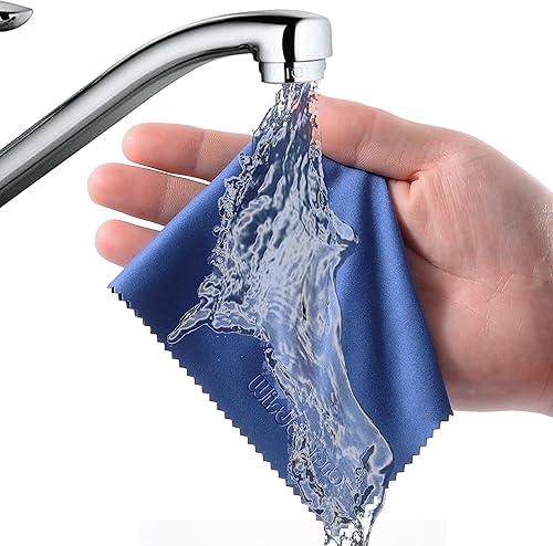 Miniatura 5 de Wisdompro Paquete de 8 paños de limpieza de microfibra de 6 x 7 pulgadas para lente de cámara, lentes, teléfono, iPhone, iPad, tableta, laptop, TV