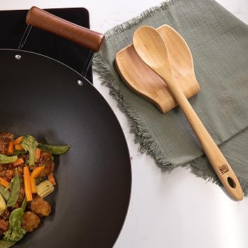 Joyce Chen Burnished Bamboo Mixing Spoon, 12-Inch