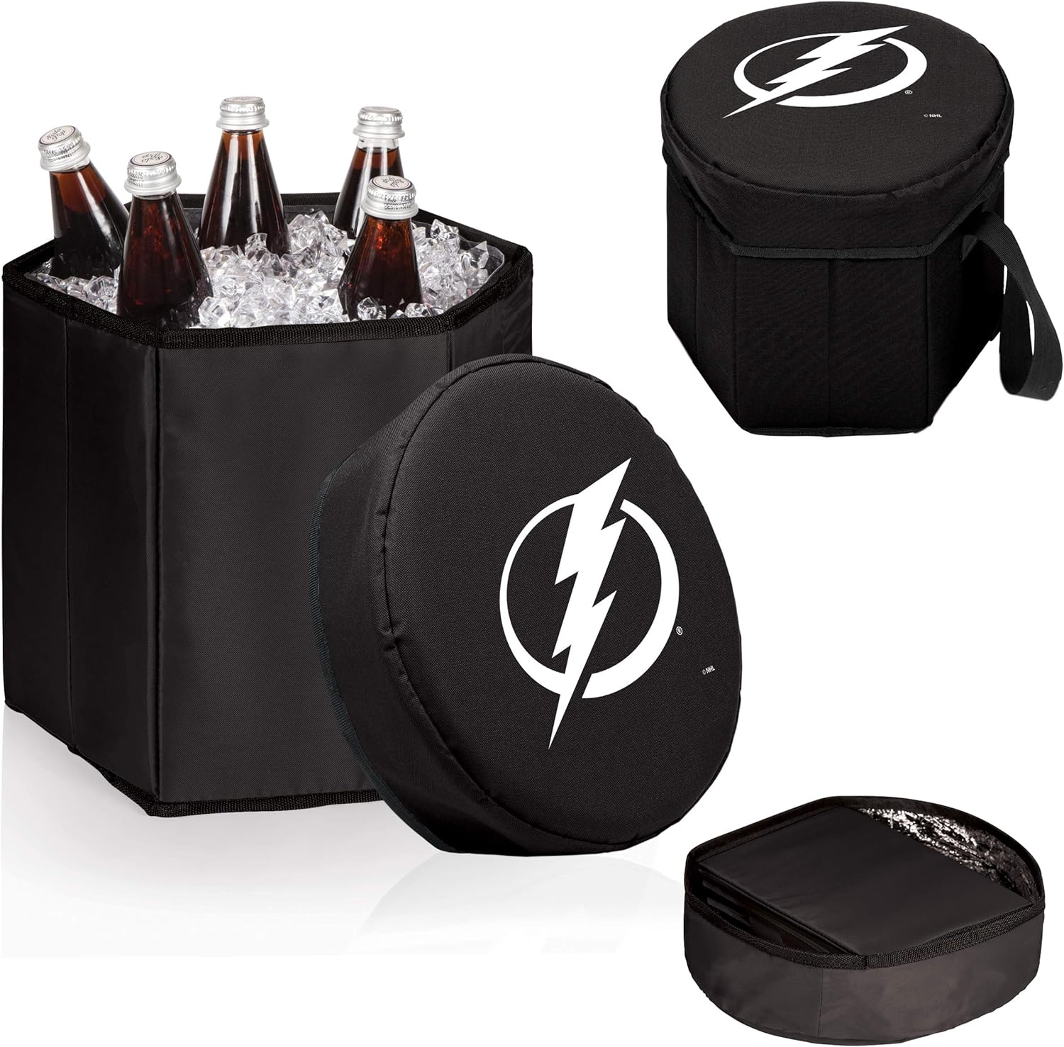 PICNIC TIME NHL Tampa Bay Lightning Bongo Portable Soft Cooler & Seat - Beach Cooler Tote - Collapsible Cooler Bag : Sports & Outdoors