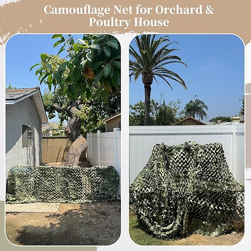 Vista 13 de Red de camuflaje 20x20 10x20 10x10 rollo a granel lona de arpillera toldo para caza dinosaurio cumpleaños selva militar decoración fiesta campamento