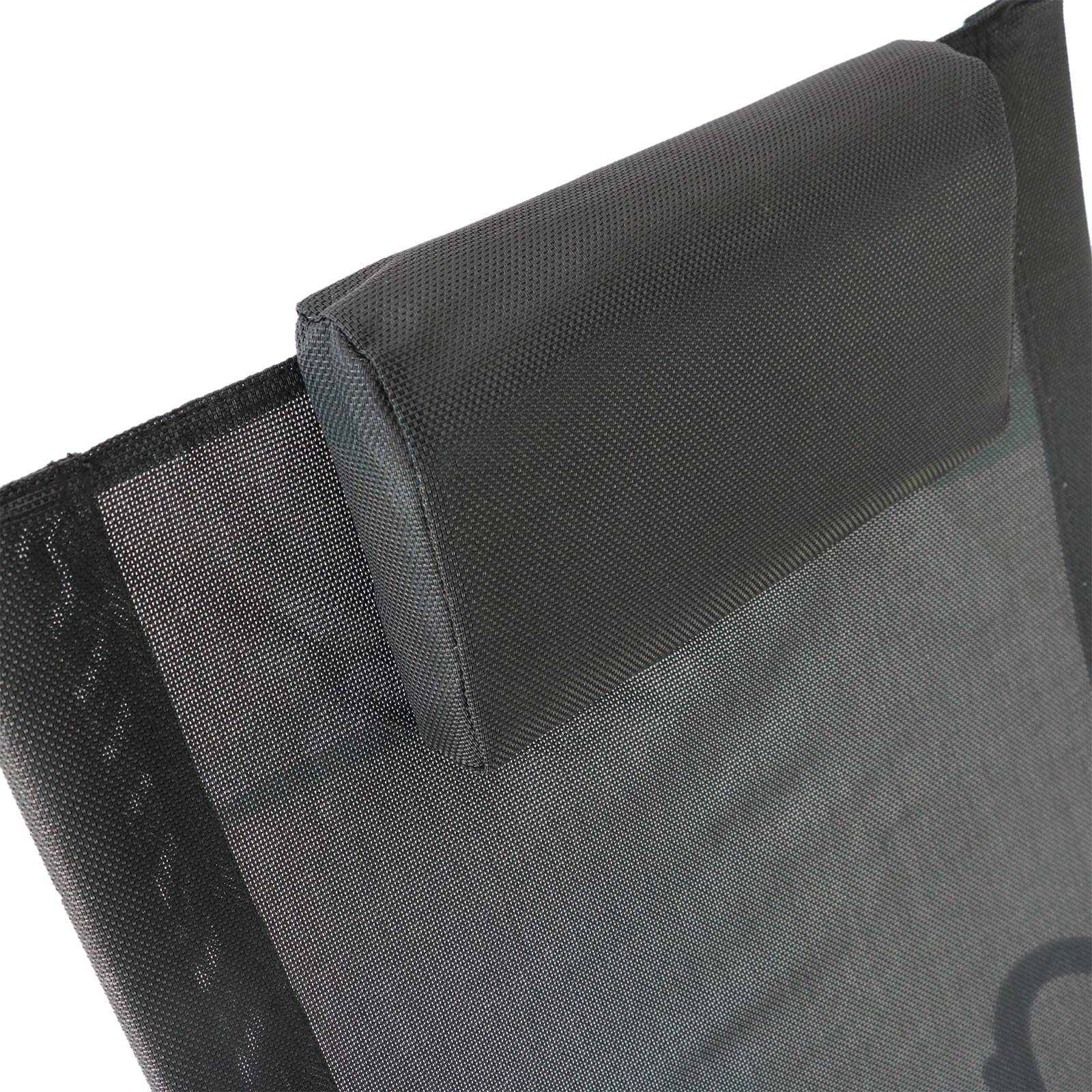 Outsunny Sdraio da Giardino Zero Gravity, Sedia a Dondolo Ergonomica con Cuscino e Tessuto Traspirante per Interno ed Esterno, Nera, 105x62x88 cm