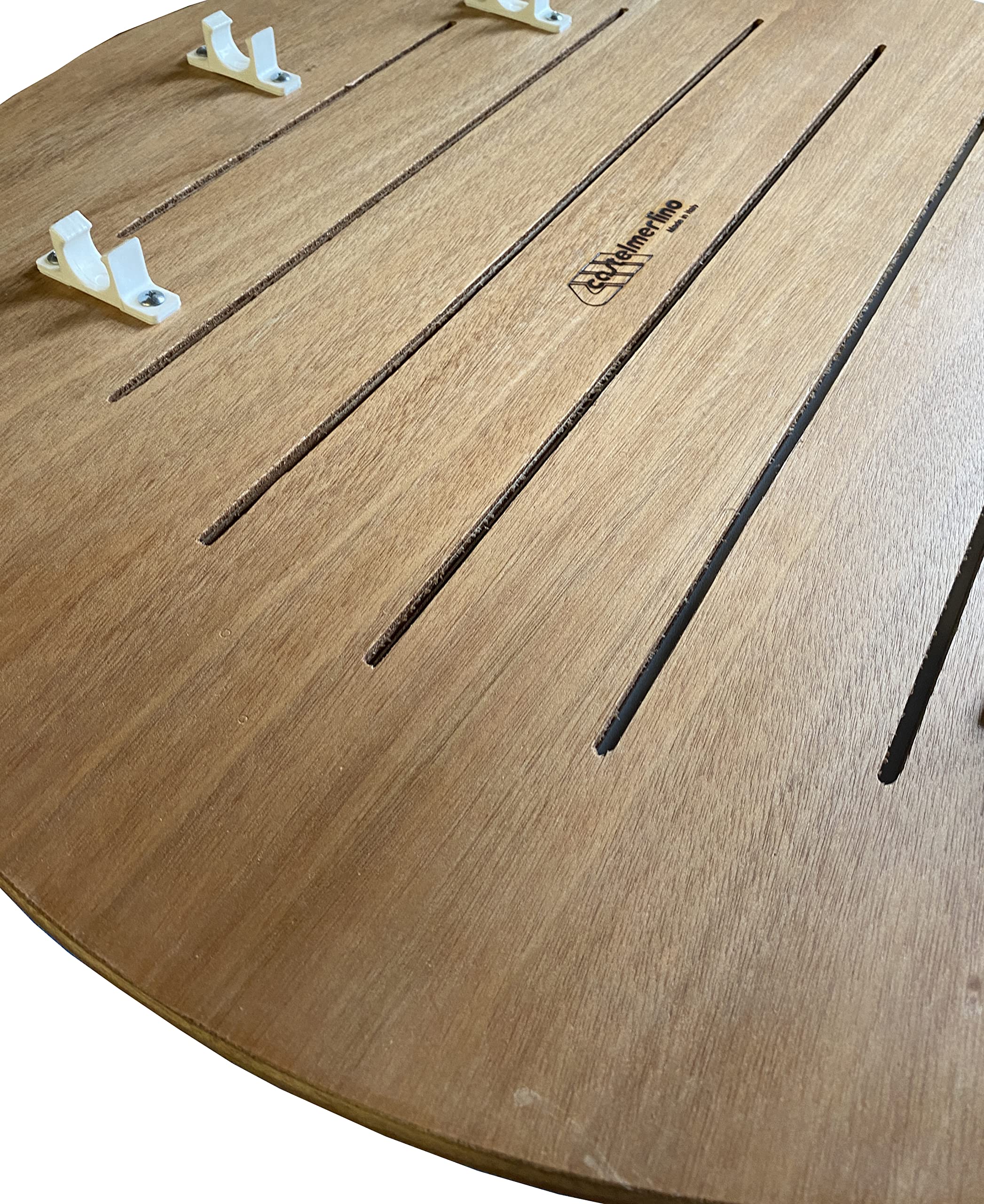 Castelmerlino Silvia Table Pliante, Métal, Okume Natural, Rond