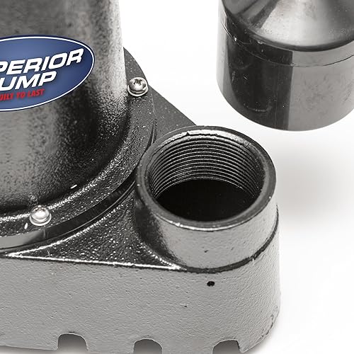 Vista 13 de Bomba para sumidero Superior Pump 1/3 HP de hierro fundido, descarga lateral con interruptor flotador vertical, 92341