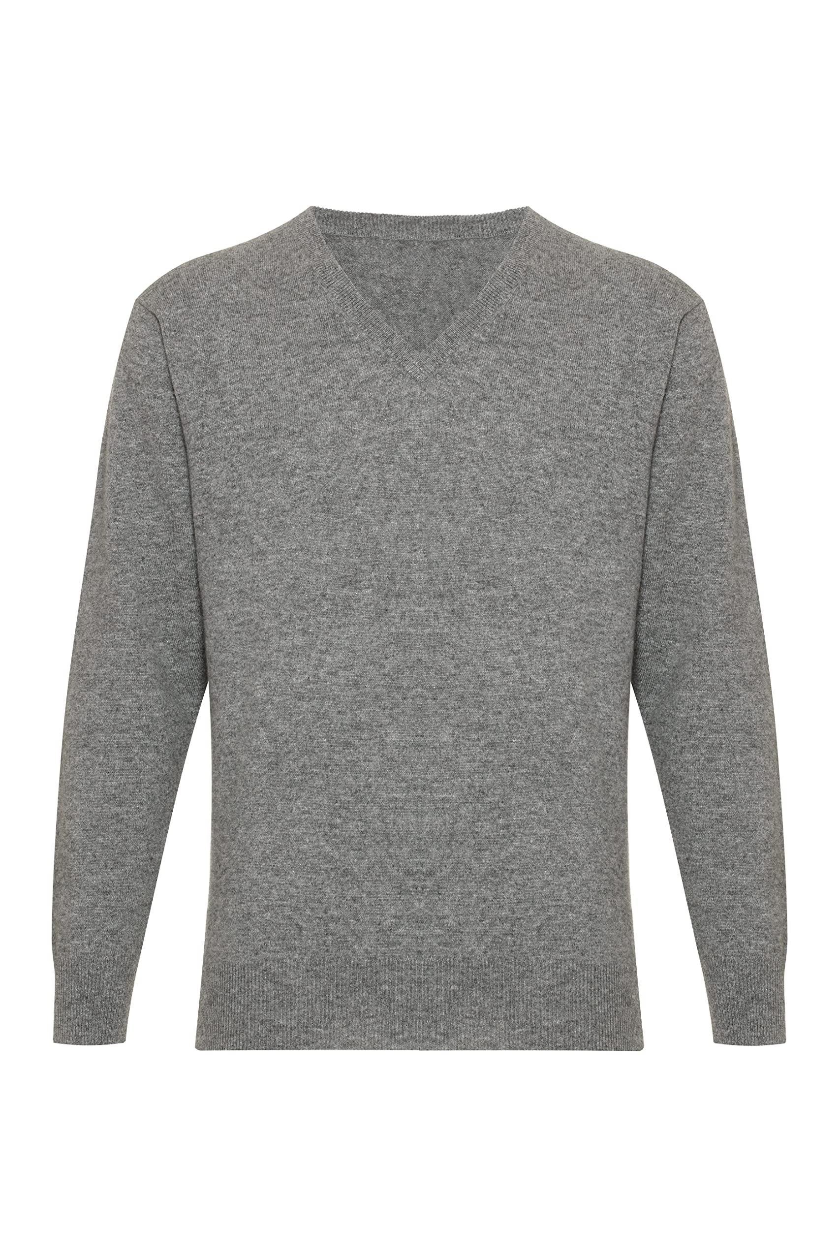 Lona Scott Men's Cashmere V Neck Jumper Grey S