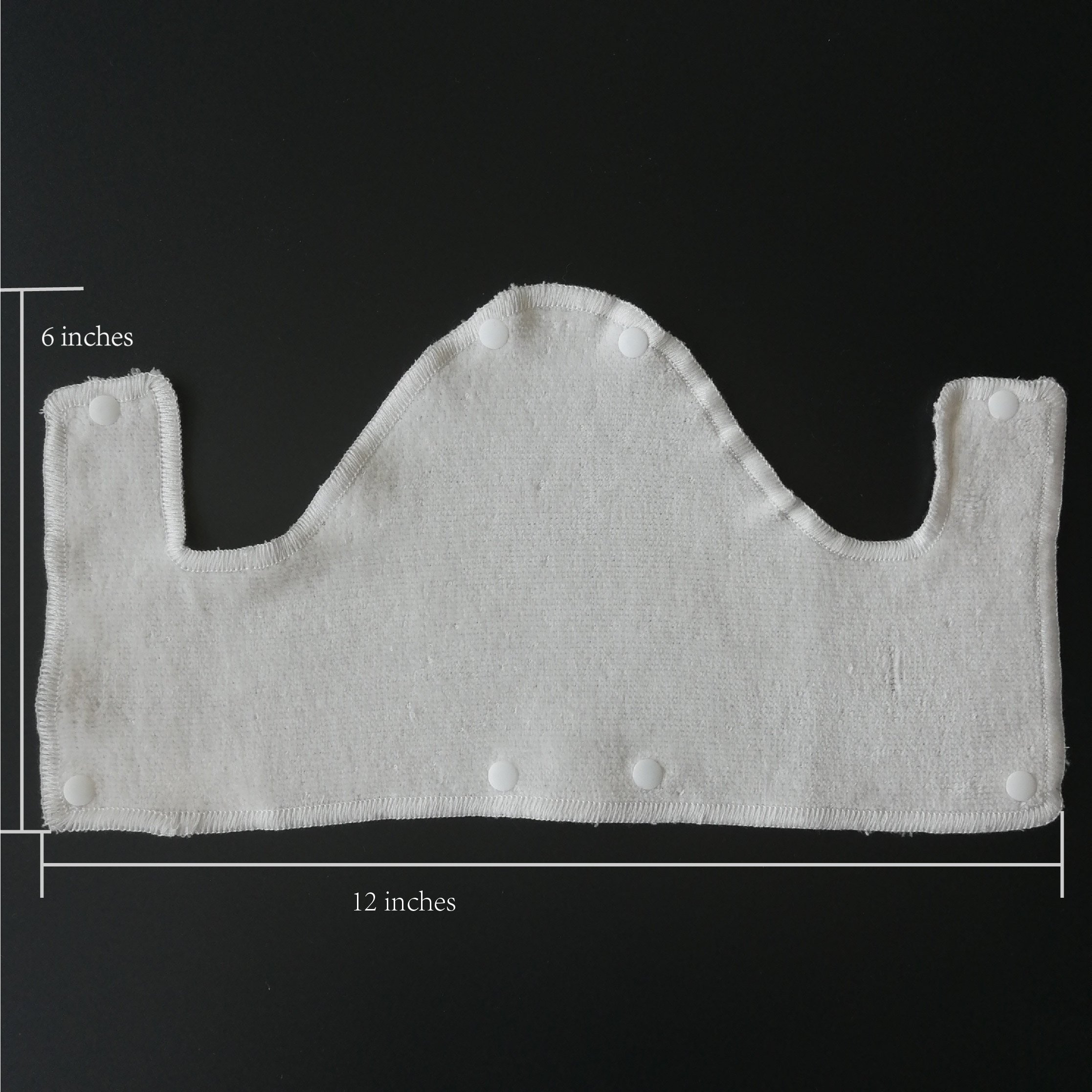 Forro de algodón de rizo lavable para casco duro (6 piezas, blanco, tamaño grande de 6 pulgadas y 12 pulgadas)