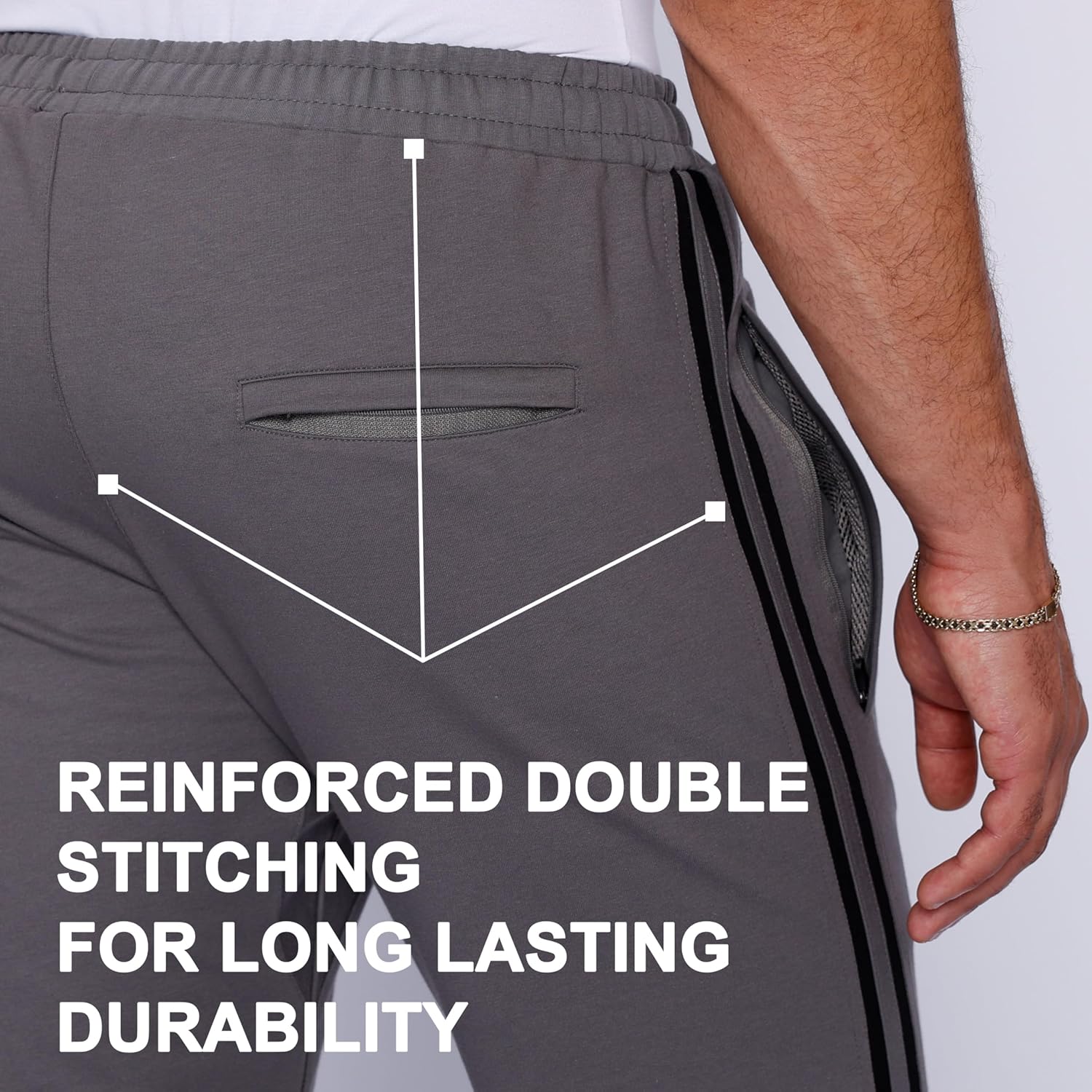 SCR Mens Sweatpants - Tall, Short Men's Athletic Sweat Pants - 30, 32, 34, 36, 38 Inseam - Image 5