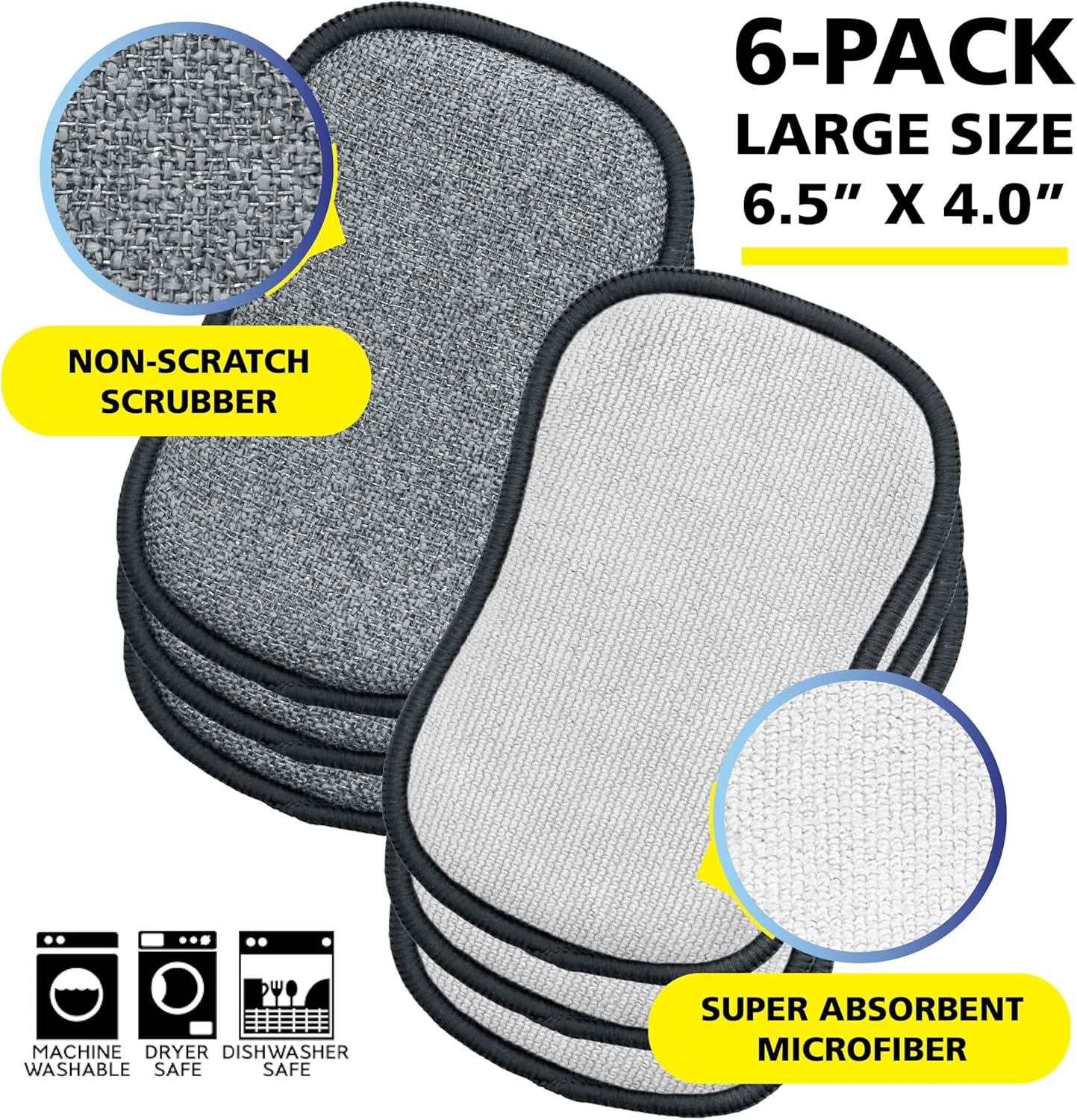 Fresh Scrub-N-Wipe Pad by Tuff-Scrub,Antimicrobial & Charcoal Fo for