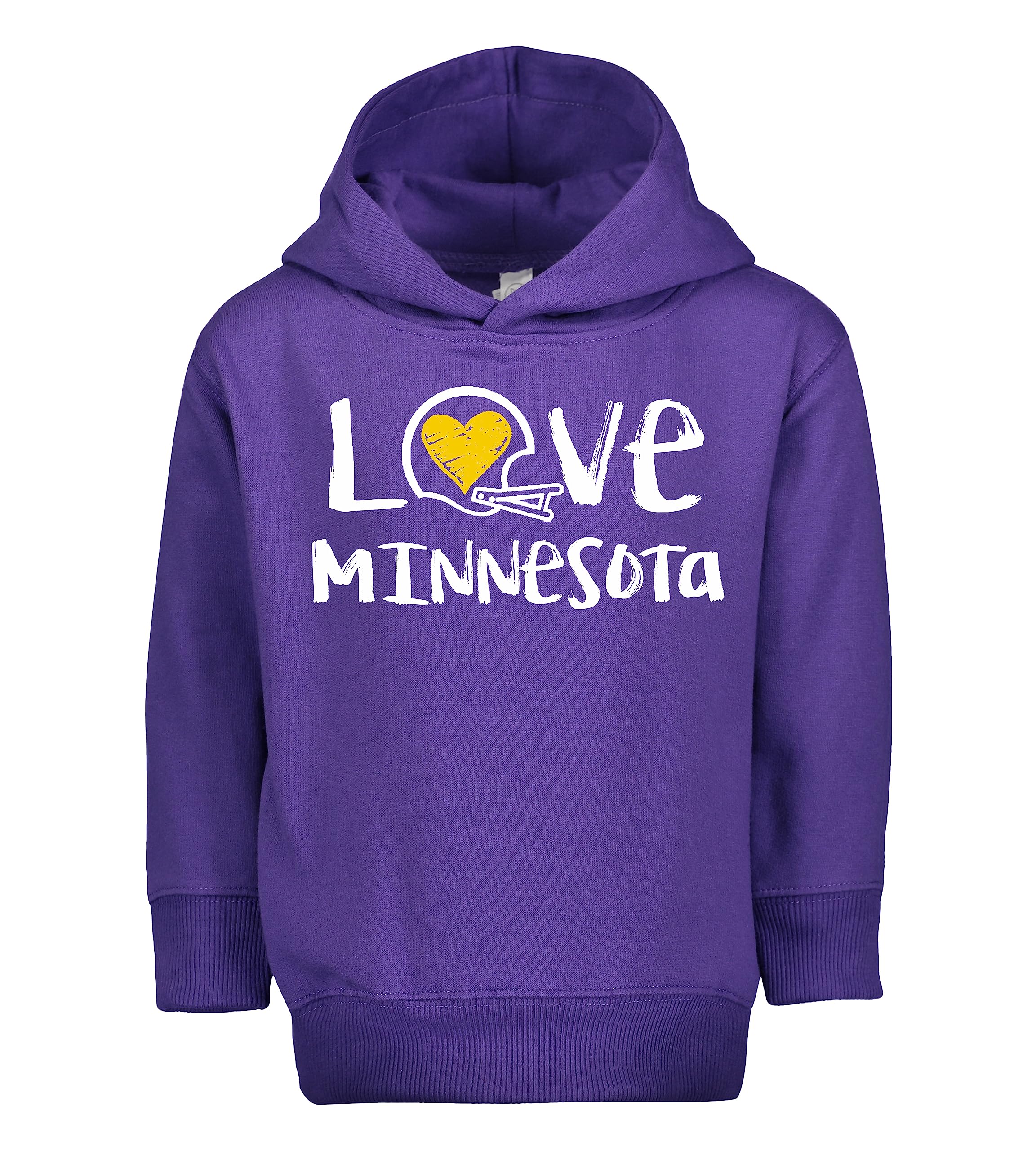 Future Tailgater Loves Football Toddler Chalk Art Pullover Fleece Hoodie with Side Pockets for Minnesota Fans Purple