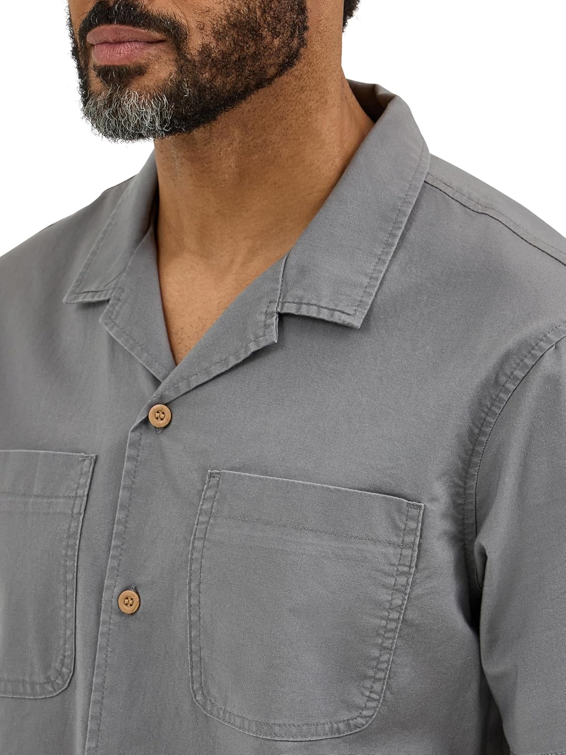 Wrangler Authentics Mens Men's Short Sleeve Camp Shirt - Image 3