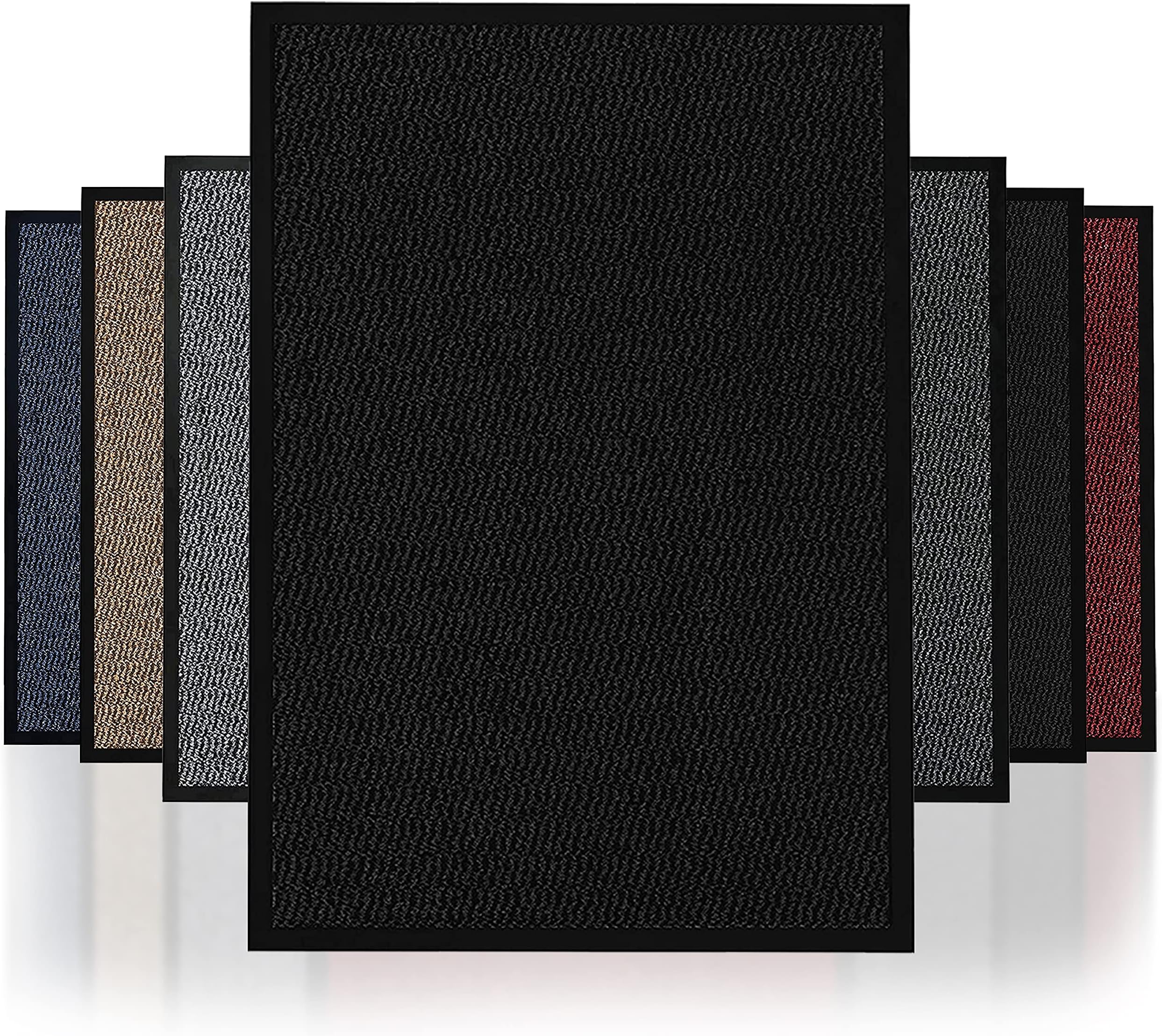 – Barrier Door Mat Heavy Duty Rubber Non-Slip Floor & Kitchen Mat Easy Clean Absorbent Soft Feel Entrance Rug Floor Mat (Black, 40x60 cm)