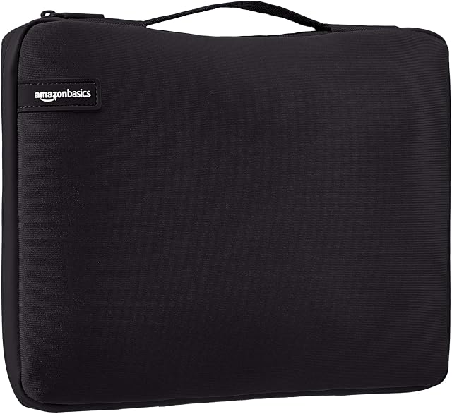 Amazon Basics 33.78 cm Professional Laptop Sleeve (With Retractable Handle) - Black