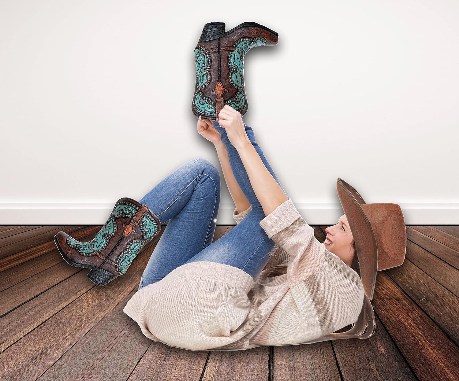 SOUTHWESTERN Boot Hooks and Puller for Cowboy Boots, Wood Handles (2 hooks) - Image 3