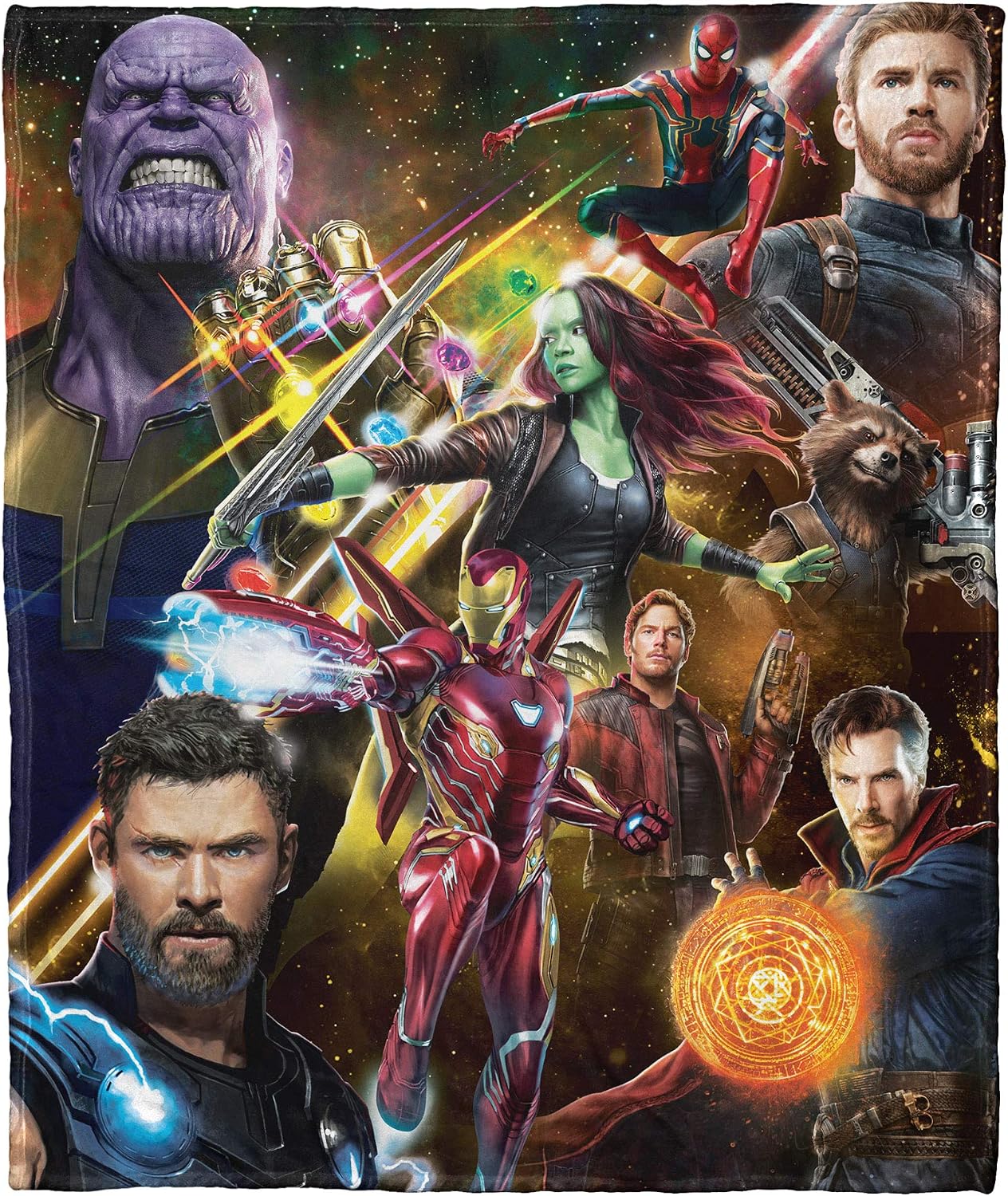 Marvel's Avengers Infinity War, "Team Infinity" Silk Touch Throw Blanket, 50" x 60", Multi Color