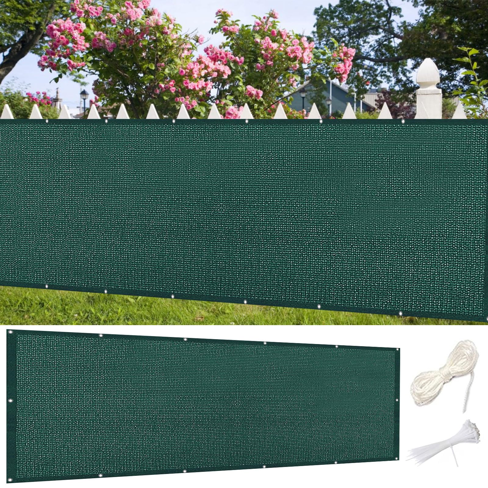 Brise vue balcon 120 x 600 cm HDPE écran d'intimité avec oeillets résistant aux UV