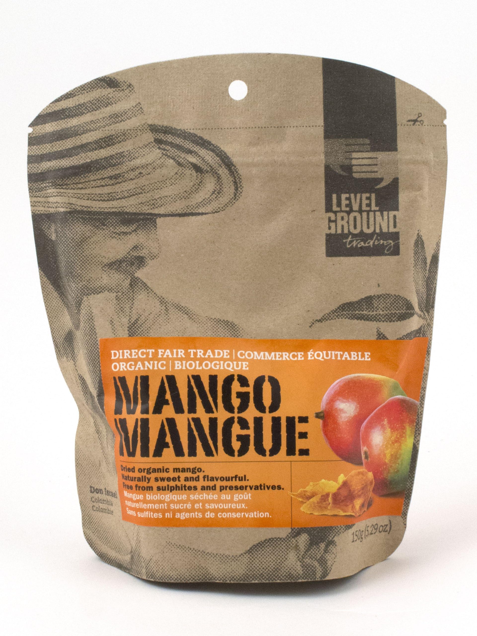 Premium Organic Fair Trade Dried Tropical Fruit Sulphites and Preservatives Free Mango Colombia 5.3 oz 150 g