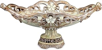 OK Lighting Vintage Decorative Fruit Bowl, Rose
