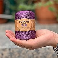 Vista 4 de Cordón de macramé de poliéster de 0.059-0.079 in, 2 madejas (2 x 153 yardas), cuerda de macramé 100% polipropileno de alta calidad, bolsa de macramé