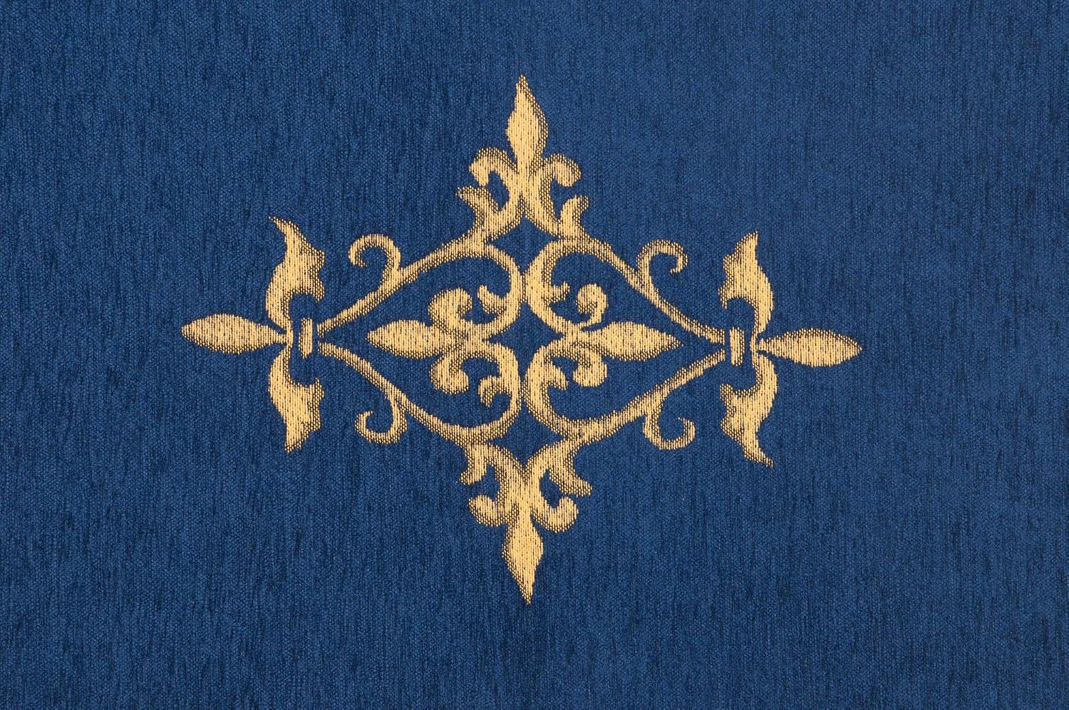 Fleur De LYS Blue European Throw - 58 in. x 58 in. Cotton by Charlotte Home Furnishings