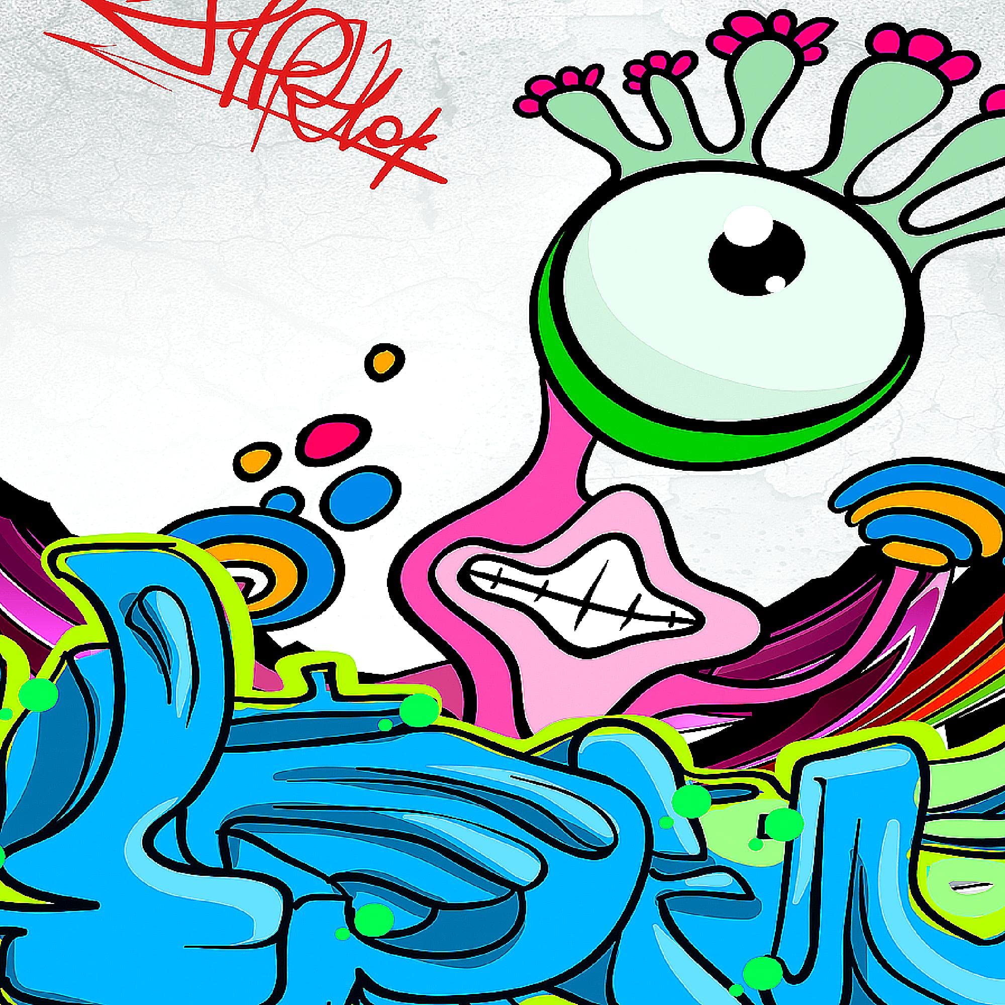 Runa Art - Cuadros Graffiti 120 x 40 cm Cuadro in Lienzo no Tejido Vistoso Moderno Decoración de Pared 401633a