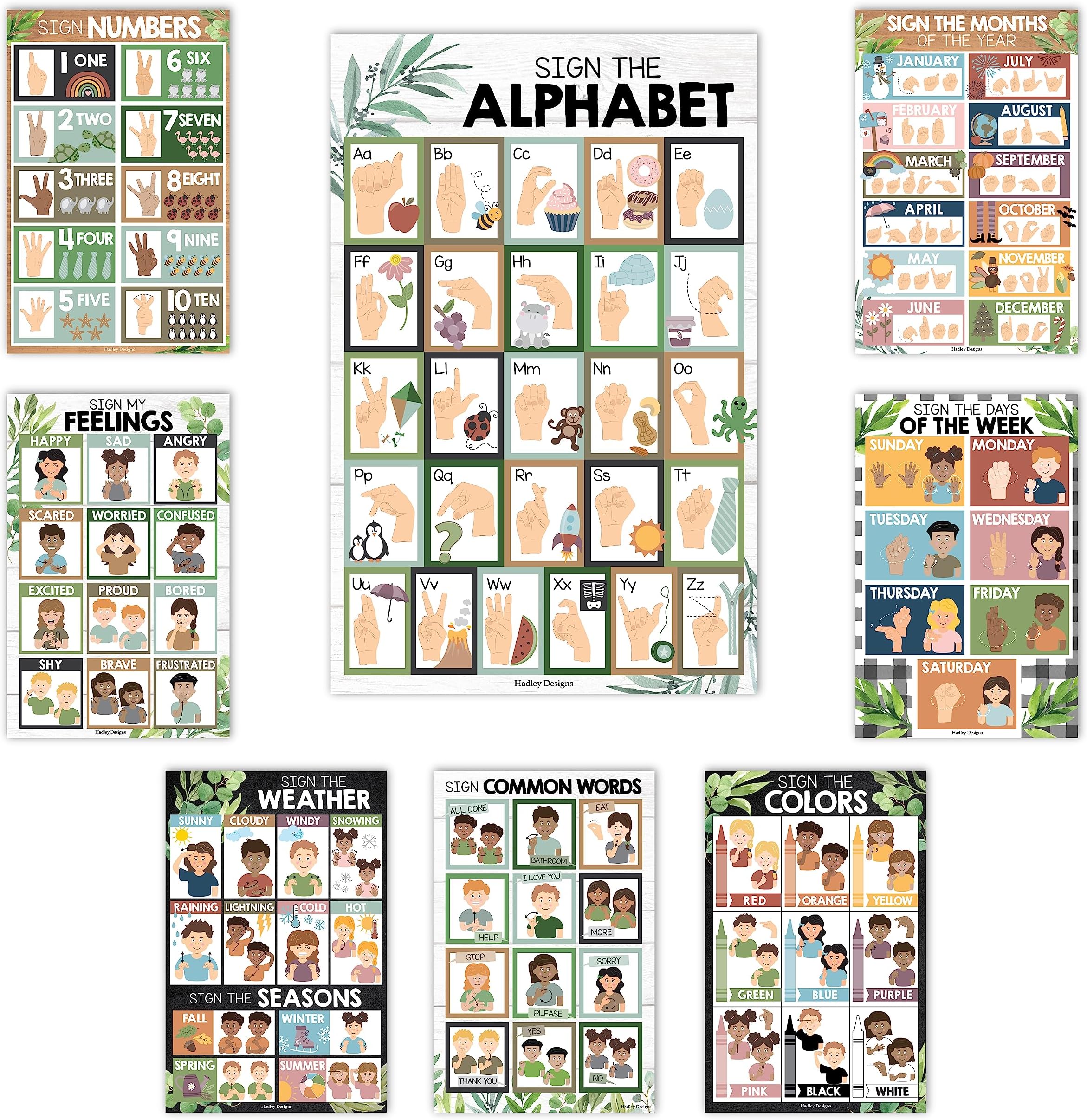 Amazon.com: First Signs Language Poster Printed on 8.5