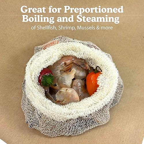 Miniatura 3 de Regency Wraps Boil 'n' Wraps - Bolsas de vapor para cocinar de forma segura y fácil de mariscos, cangrejos, almejas, verduras y más, natural, 24