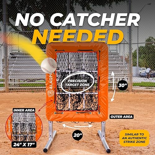 Miniatura 9 de Red de lanzamiento de bolsillo de 9 agujeros, zona de ataque para lanzadores de béisbol y sóftbol, la mejor ayuda para mejorar la precisión, equipo