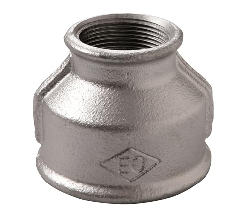 10 unidades – Atusa Red Manguito Nº 240 – 3/8 pulgadas x 1/4 pulgadas de acero galvanizado – Reducción con rosca exterior cónica (R) para conexiones roscadas de sellado según ISO 7-1